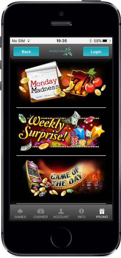 Dazzle Casino Promotions on Mobile