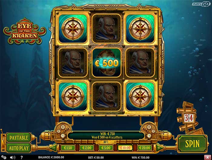 Eye of the Kraken Slot Screenshot