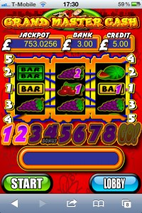 grand master cash mobile slot from pocketfruity