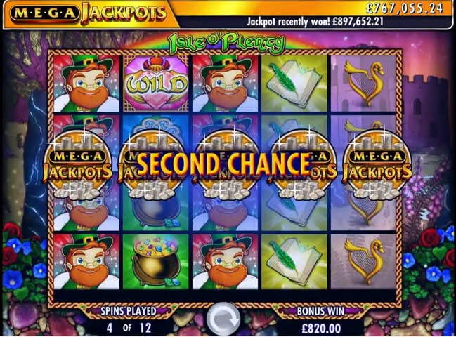 Mega Jackpots: Isle O' Plenty Second Chance Feature