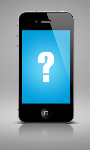 Mobile Screen With Question Mark
