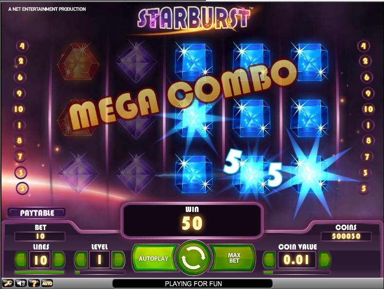 Starburst Slot by NetEnt - Mega Combo