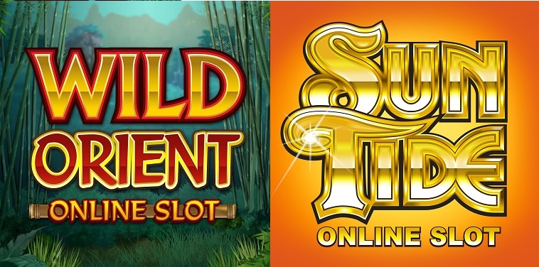 Wild Orient and SunTide Slot Logos